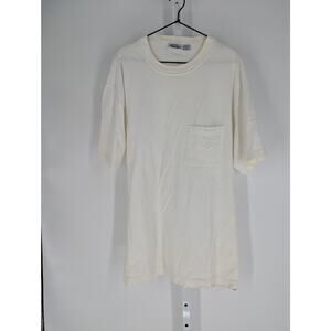 Vintage 1990s Dockers Levis Mens Sz LT 100% Cotton Short Sleeve T Shirt White